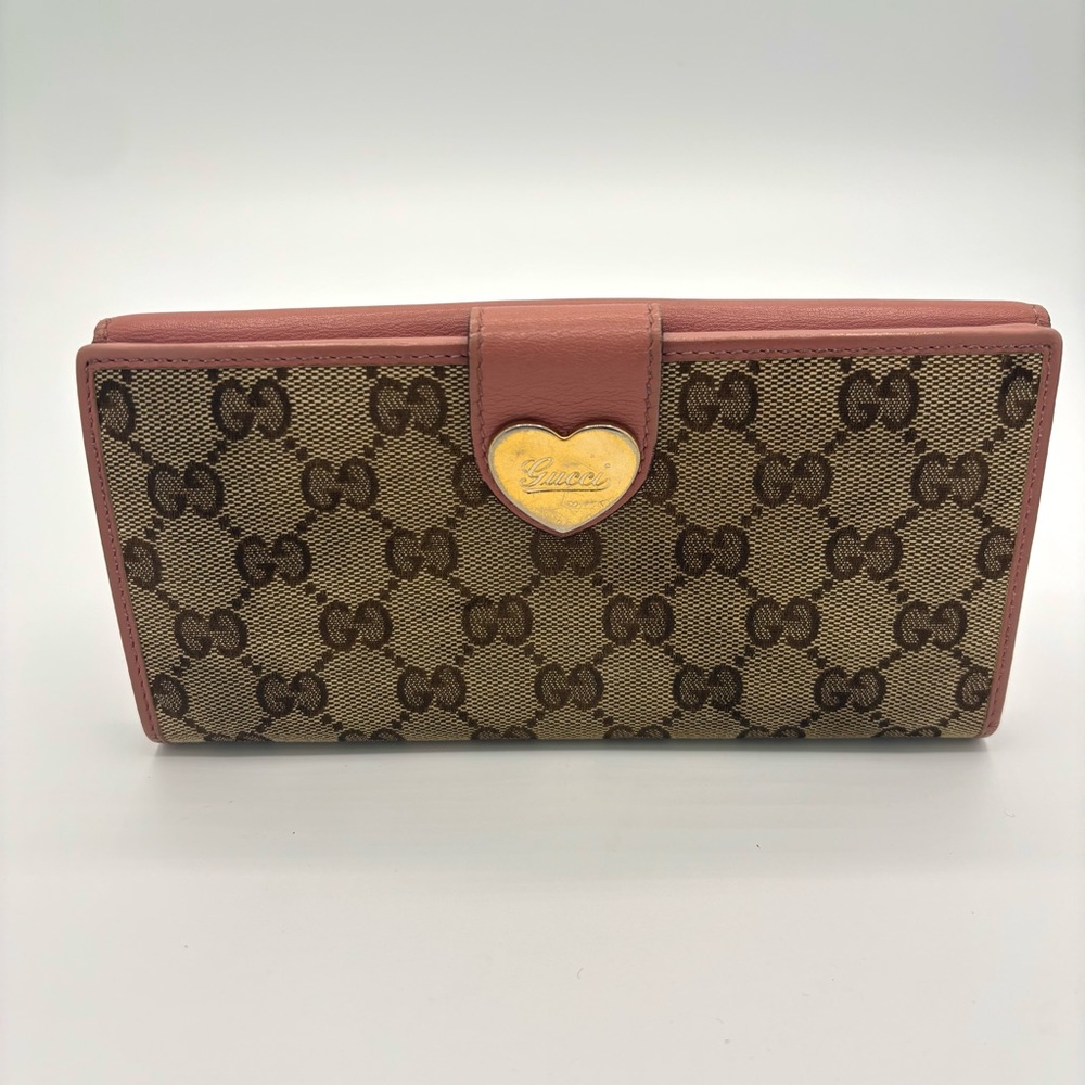 Gucci GG Canvas Wallet with Gold Chain - Picture 2 of 11